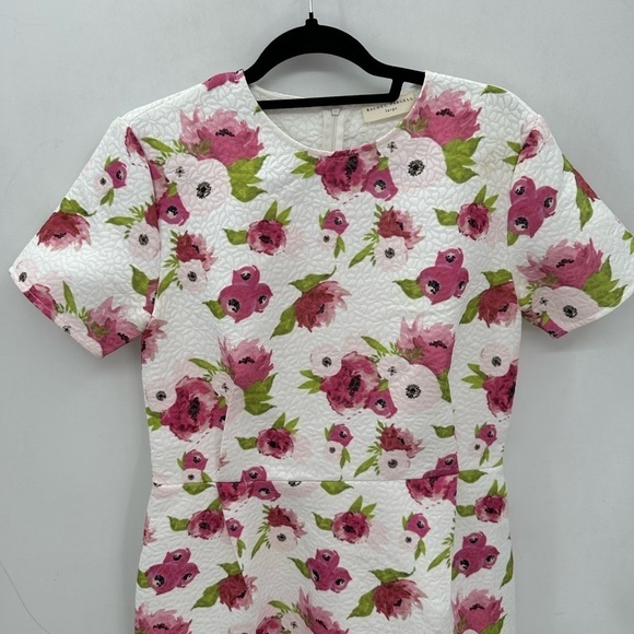 RACHEL PARCELL WHITE Pink Peonies Womans classic cottagecore sheath dress LARGE - Picture 6 of 14